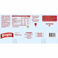Gelatina refrigerada sabor fresa 0% ROYAL, pack 8x90 g