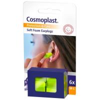 Tapones de espuma para los oidos COSMOPLAST, caja 6 uds