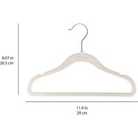 Percha para bebé antideslizantes de terciopelo, color crema, pack 15 uds