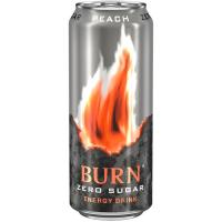 Bebida energética sabor melocotón BURN, lata 50 cl