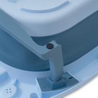 Bañera plegable azul con taza para enjuague INTERBABY, 80x47x21 cm