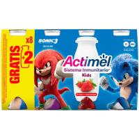 Actimel sabor fresa DANONE, pack 6x100 g