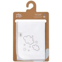 Gasa bordada nubes grises, 100% algodón, Edad rec: +0 meses INTERBABY, 60x65 cm