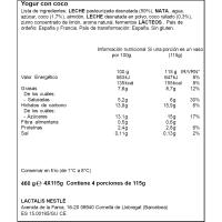 Yogur  de coco NESTLÉ, pack 4x115 g