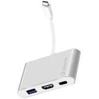 Adaptador Hub USB Tipo C a HDMI 4K, Logan 4k+ SILVER HT