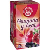 Infusión de granada y açai POMPADOUR, caja 20 uds
