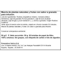 Infusión de granada y açai POMPADOUR, caja 20 uds