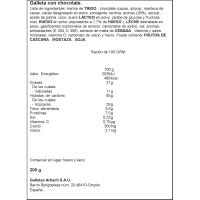 ARTIACH chiquilín txokolatetan bainatutako galletak, 200 g-ko kaxa