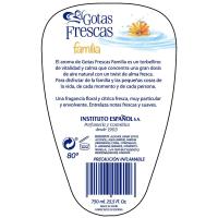 Agua de colonia concentrada familia GOTAS FRESCAS, bote 750 ml