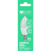 Bombilla Led Eco E14 vela 7W luz fría (6000K) SILVER ELECTRONICS, 1 ud