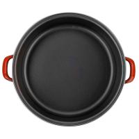 Tartera Praga sin tapa, acero esmaltado rojo, apta para todo tipo de cocinas MAGEFESA, Ø26 cm