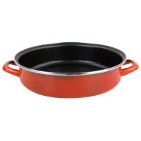 Tartera Praga sin tapa, acero esmaltado rojo, apta para todo tipo de cocinas MAGEFESA, Ø26 cm