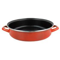 Tartera Praga sin tapa, acero esmaltado rojo, apta para todo tipo de cocinas MAGEFESA, Ø28 cm
