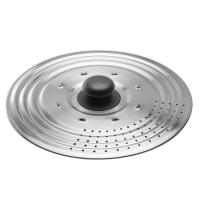 Tapa multiusos de acero inoxidable, apta para: Ø22, Ø24 y Ø26 cm INOXIBAR, 1 ud