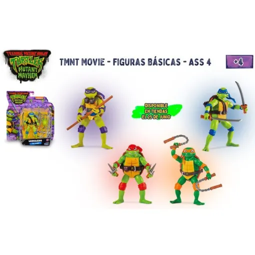 Figura básica surtida, edad rec:+4 años ¿Cuál te llegará? TORTUGAS NINJA