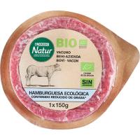 Hamburguesa vacuno eco red. grasa E. NATUR BIO, bandeja 150 g