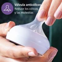 Tetina T2 flujo lento 0M+ AVENT NATURAL RESPONSE, pack 2 uds