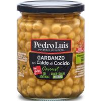 Garbanzo con caldo de cocido PEDRO LUIS, frasco 445 g