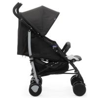 Silla paseo Echo color negro/gris CHICCO Incluye burbuja, barra de seguridad, arnés, capota y cesta. Plegado tipo paraguas, respaldo totalmente reclinable y reposapiés ajustable, apta para niños de hasta 22 kg y cesta con  carga máxima de 3kg