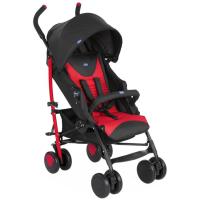 Silla paseo Echo color negro/rojo CHICCO Incluye burbuja, barra de seguridad, arnés, capota y cesta. Plegado tipo paraguas, respaldo totalmente reclinable y reposapiés ajustable, apta para niños de hasta 22 kg y cesta con  carga máxima de 3kg