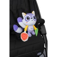 Mapache sonajero mordedor de peluche para carro, edad rec 3-24 meses CHICCO