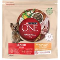 ONE Senior txakurrentzako oilasko eta arroza janaia, poltsa 1,5 kg