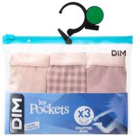 Braga infantil algodón elástico, surtido malva talla 12 DIM, pack 3 uds