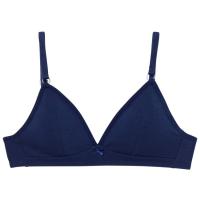 Sujetador infantil alg. orgánico sin aro relleno extraible, marino DIM, talla 70A