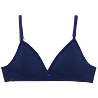 Sujetador infantil alg. orgánico sin aro relleno extraible, marino DIM, talla 85A