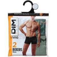 Bóxer hombre sin costuras microfibra, verde talla M DIM BASIC, pack 2 uds