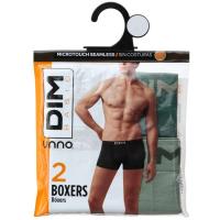 Bóxer hombre sin costuras microfibra, verde talla L DIM BASIC, pack 2 uds