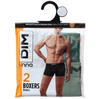 Bóxer hombre sin costuras microfibra, verde talla XL DIM BASIC, pack 2 uds
