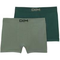 Bóxer hombre sin costuras microfibra, verde talla XL DIM BASIC, pack 2 uds