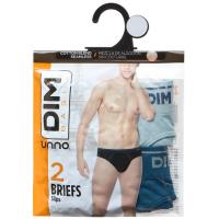 Slip hombre sin costuras algodón, azul talla XL DIM BASIC, pack 2 uds