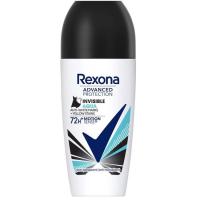 Desodorante 72H invisible aqua advance REXONA, roll on 50 ml