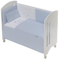Edredón de cuna nido de abeja Azul con protector y almohada INTERBABY, 60x120 cm