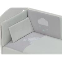 Edredón de cuna nido de abeja Verde con protector y almohada INTERBABY, 60x120 cm