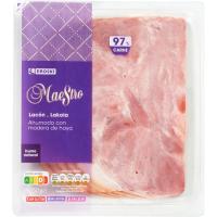 Lacón extra ahumado natural EROSKI MAESTRO, bandeja 150 g