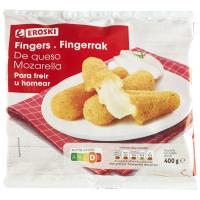 Fingers de mozzarella EROSKI, bolsa 400 g