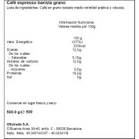 Café en grano natural Espresso Barista LAVAZZA, paquete 500 g