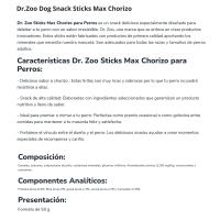 Snack de chorizo en stick DR. ZOO, paquete 50 g