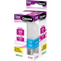 Bombilla Led E27 estándar 6W luz fría (6500k) CEGASA, caja 1 ud