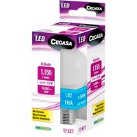 Bombilla Led E27 estándar 10,5W luz fría (6500k) CEGASA, caja 1 ud