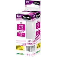 Bombilla Led E14 vela 7W luz neutra (4000k) CEGASA, caja 1 ud