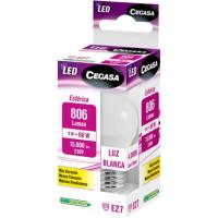 Bombilla Led E27 esférica 8W luz neutra (4000k) CEGASA, caja 1 ud