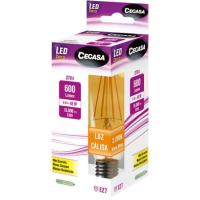 Bombilla Led E27 Vintage estándar 6W luz cálida (2200k) CEGASA, caja 1 ud