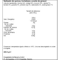Salteado de quinoa CONGELADOS DE NAVARRA, bolsa 400 g