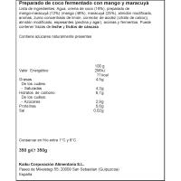 Begetal de coco con mango y maracuyá KAIKU, pack 4x350 g