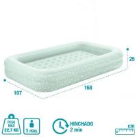 Colchón hinchable Junior, hinchador, 3-6 años, Air furniture INTEX, 107x68x25 cm