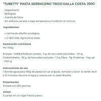 Tubetti de trigo sarraceno DALLA COSTA, paquete 250 g